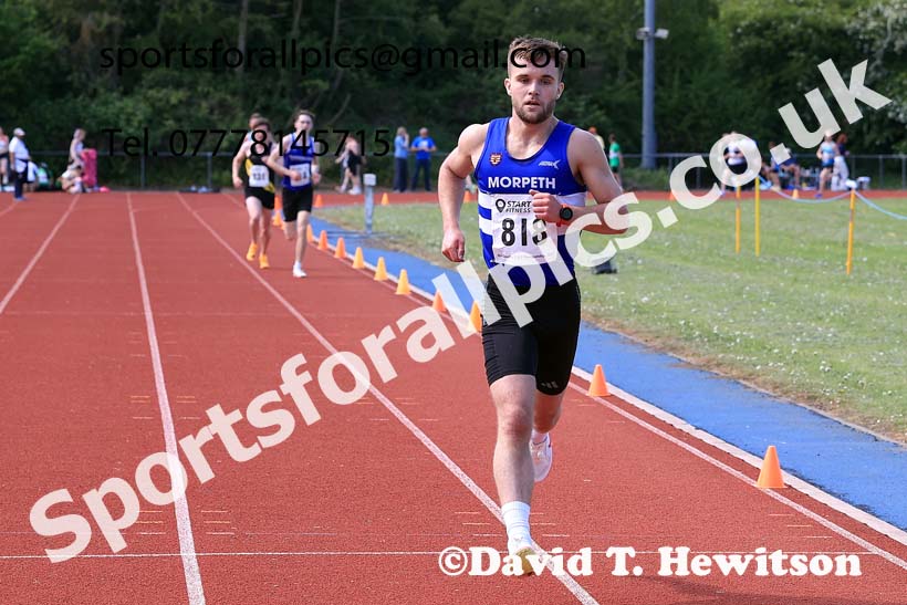 Senior mens and under-20s 5000 metres, 2025 North Eastern Track and Field Champs., Shildon, County Durham. Photo: David T. Hewitson/Sports for All Pics